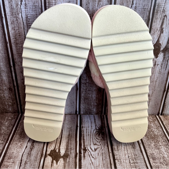 UGG Koolaburra Fuzz’n Slipper Slides Pink/White - Picture 4 of 8
